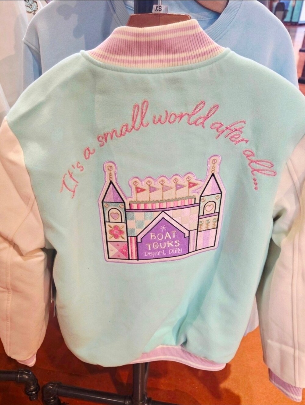 Disney Parks Stoney Clover Ln Its a Small World Varsity Jacket
